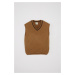 DEFACTO Baby Boy V Neck Basic Knitted Sweater