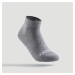 Detské športové ponožky RS 160 stredne vysoké 3 páry sivo-čierne
