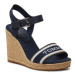 Tommy Hilfiger Espadrilky Mono Webbing High Wedge Sandal FW0FW08046 Tmavomodrá