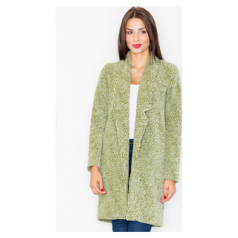 OLIVOVÝ ELEGANTNÝ KABÁT M527 OLIVE GREEN Figl