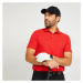 Pánska golfová polokošeľa s krátkym rukávom MW500 červená