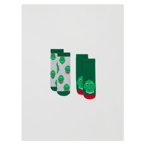 OVS Súprava 2 párov vysokých detských ponožiek 1894180 Zelená