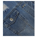 Svetlomodrá dlhá džínsová bunda (GD8728-LK)