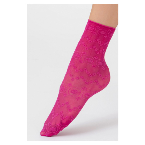 Fuchsiové silonkové ponožky Fabienne Veneziana