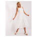 White openwork dress with ruffle OCH BELLA