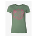 Zelené dámske tričko s potlačou ALPINE PRE ECCA