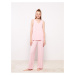 LC Waikiki Women's V-Neck Plain Pajamas Set