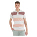 FUNDANGO-Incognito Stripe Poloshirt-311-powder stripe Ružová