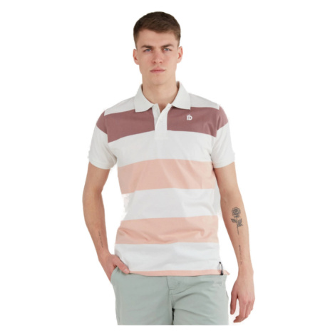 FUNDANGO-Incognito Stripe Poloshirt-311-powder stripe Ružová