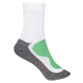 James & Nicholson Športové ponožky vysoké JN211 - Bielo-zelená