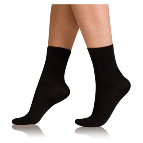 Bellinda COTTON COMFORT SOCKS - Dámske bavlnené ponožky s pohodlným lemom - čierna
