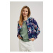 Women's patterned jacket - navy