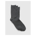 Sada troch párov pánskych ponožiek v tmavosivej farbe GAP