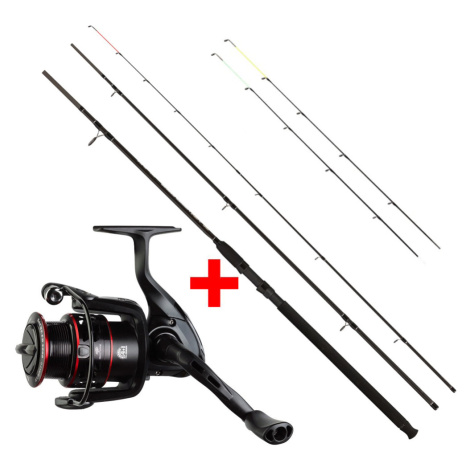 Giants fishing prút black method feeder 3 m 40-90 g + navijak gaube fd 3000