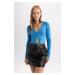 DEFACTO Coool A-line Faux Leather Mini Skirt