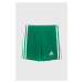 Detské krátke nohavice adidas Performance SQUAD 21 zelená farba, nastaviteľný pás