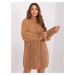 Women's camel braid dress RUE PARIS