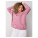 Powder pink sweatshirt plus size without hood