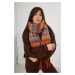 6071 Women's scarf braun + gelb