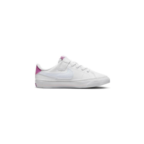 Chlapčenská vychádzková obuv NIKE Court Legacy white cosmic fuchsia pearl pink football grey