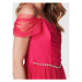 Rinascimento Koktejlové šaty CFC0110393003 Ružová Regular Fit