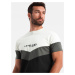 Ombre Men's cotton tricolor t-shirt with logo