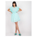 Casual mint minidress with ruffles on the sleeves of Kharisse