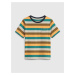 Farebné chlapčenské tričko pruhované z organickej bavlny GAP