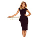 Elegantní černé dámské midi šaty s volánkem model 6332290 XL - numoco