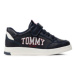 Tommy Hilfiger Sneakersy Low Cut Lace-Up Velcro Sneaker T1B4-32218-1384 S Tmavomodrá