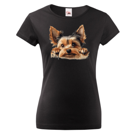 Dámské tričko s potlačou Jorkšírsky teriér - tričko pre milovníkov psov