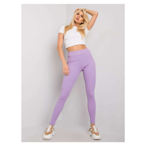 Striped light purple leggings