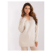 Light beige women's knitted sweater