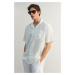 Trendyol Limited Edition White Oversize Embroidery Block Summer Shirt