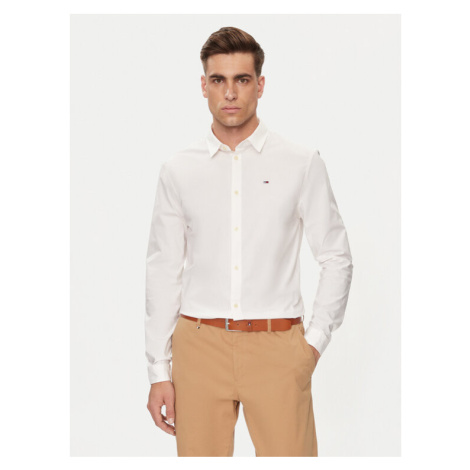 Tommy Jeans Košeľa DM0DM04405 Biela Slim Fit Tommy Hilfiger