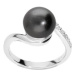 Brilio Silver Elegantný strieborný prsteň s pravou tahitskou perlou TA/SR05575A 60 mm