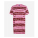 Šaty Karl Lagerfeld Jeans Klj Relaxed Striped Tee Dress Moonlight Mauve Aop