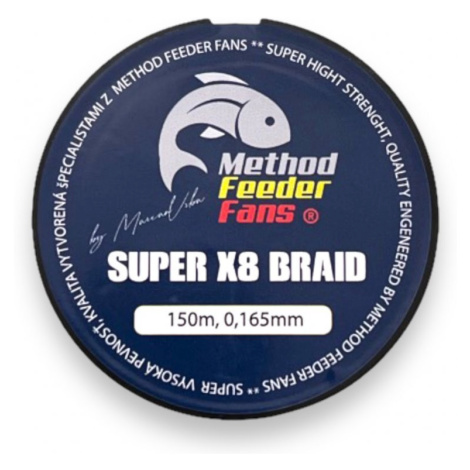 Method feeder fans splietaná šnúra super x8 feeder 150 m 0,165 mm 13,9 kg