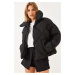 Bianco Lucci Women's Black Oversize Down Coat