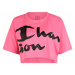 Champion Authentic Athletic Apparel Funkčné tričko 'Crop Top'  ružová / čierna