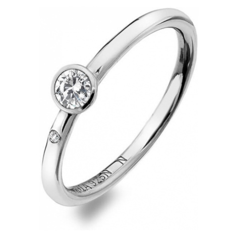 Hot Diamonds Luxusný strieborný prsteň s topazom a diamantom Willow DR206 60 mm