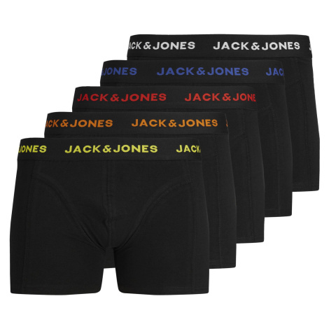 Jack&Jones 5 PACK - pánske boxerky JACBLACK 12242494 Black S Jack & Jones