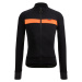SANTINI Cyklistický dres s dlhým rukávom zimný - ADAPT WOOL - oranžová/čierna