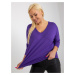 Dark purple loose basic plus size blouse