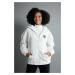 DEFACTO Oversize Fit Hooded Plush Zippered Sweatshirt