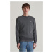 SVETER GANT 2-TONE TEXTURED C-NECK DARK GREY MELANGE