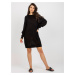 Black summer knitted oversize dress