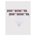 MOSCHINO Underwear & Swim Súprava 2 kusov stringových nohavičiek 4744 9003 Biela