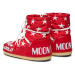 Dievčenské nízke zimné topánky MOON BOOT Light Low Stars Jr red white