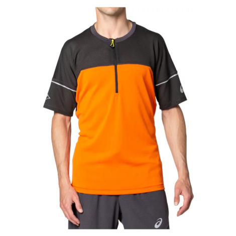 Oranžovo-čierne športové tričko Asics Fujitrail Top Tee 2011B895-800